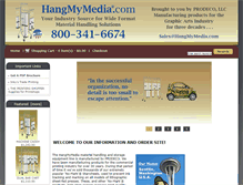 Tablet Screenshot of hangmymedia.com